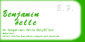 benjamin helle business card